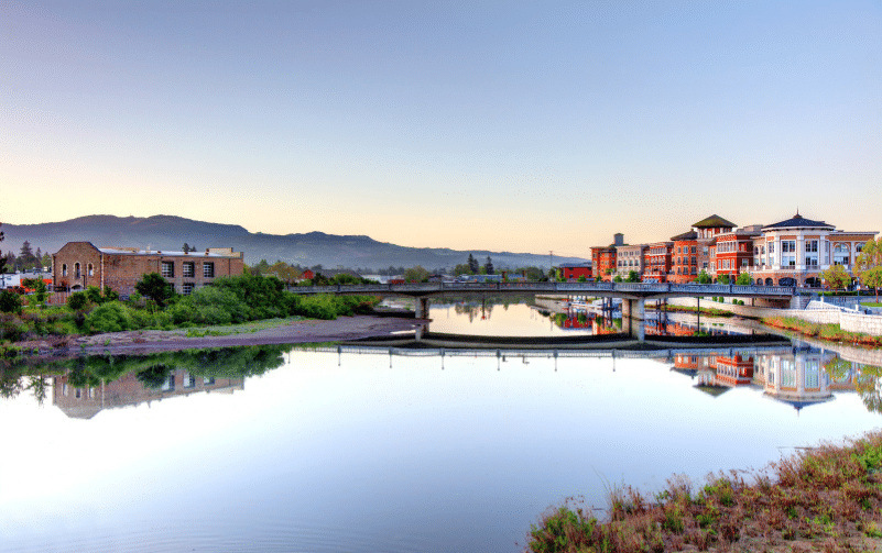 Downtown napa river, Napa creek, Napa river, is Napa river salt water, brackish, fresh water