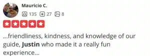 Five Star Review Napa Valley Kayak from Mauricio C.