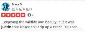 Five Star Review from Stacy O. Of Napa Valley Kayak Tours