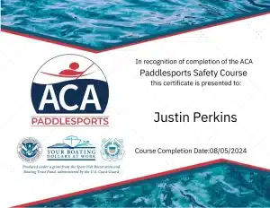 Napa kayak safety certification β ACA Paddlesports training